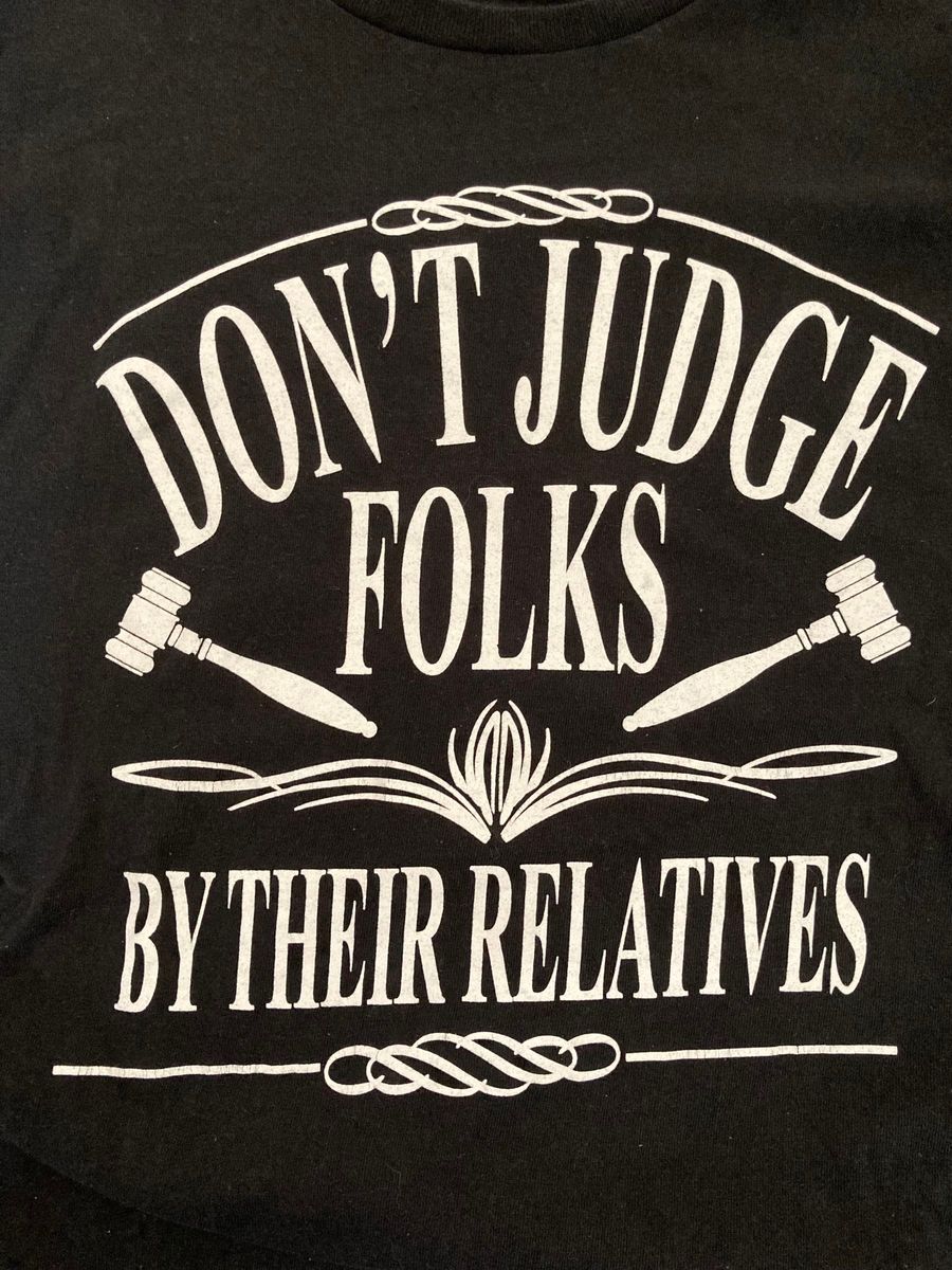 Ｔシャツ US古着 DON’T JUDGE FOLKS ブラック L