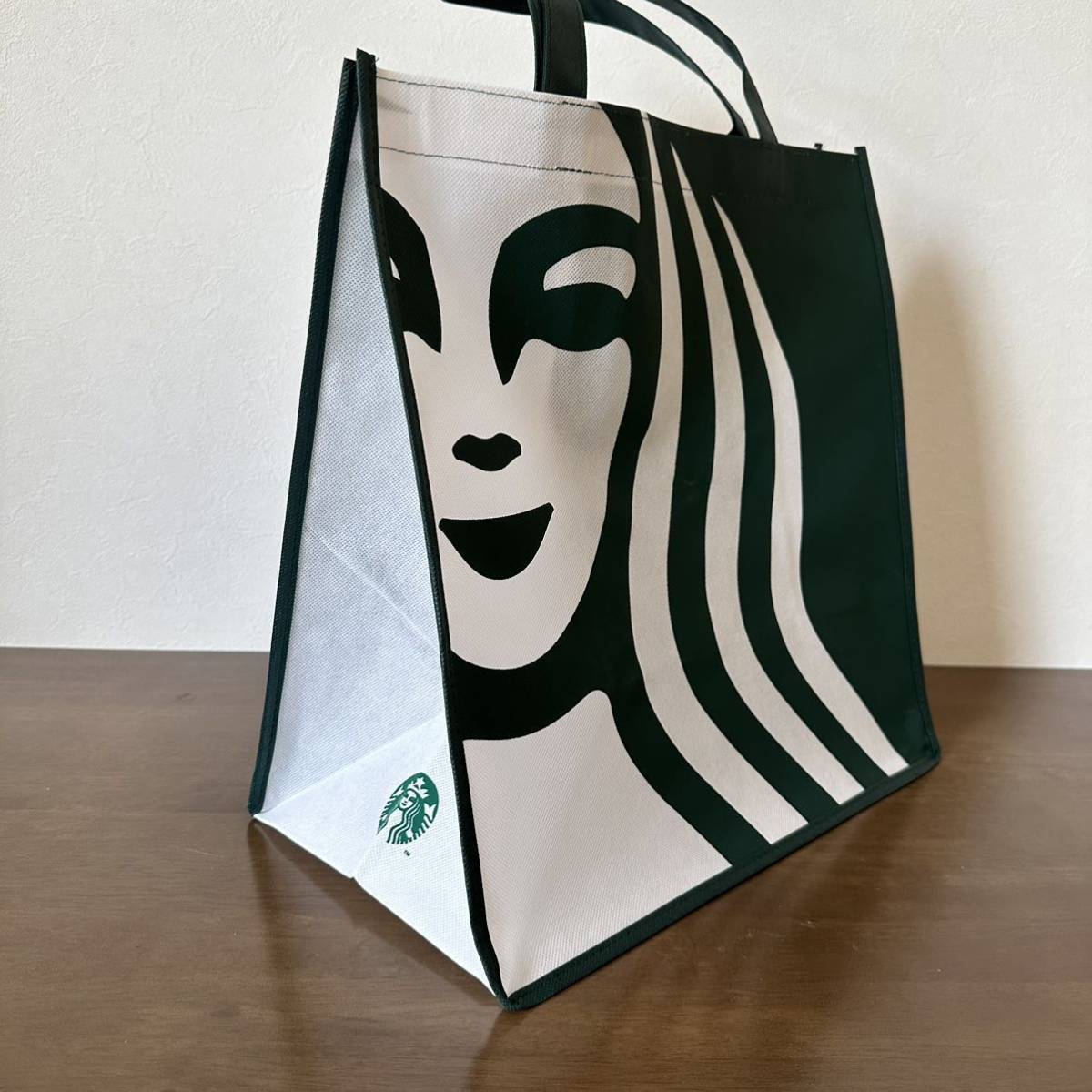 海外スタバ STARBUCKS アジア限定 スターバックス エコバッグ ショッパー 手提げ袋 ショッピングバッグ トートバッグ レア 新品 未使用_画像7