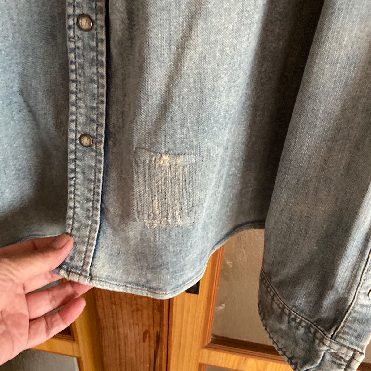 ARMANI JEANS ☆アルマーニ ジーンズ ダメージデニム長袖シャツ 3XL