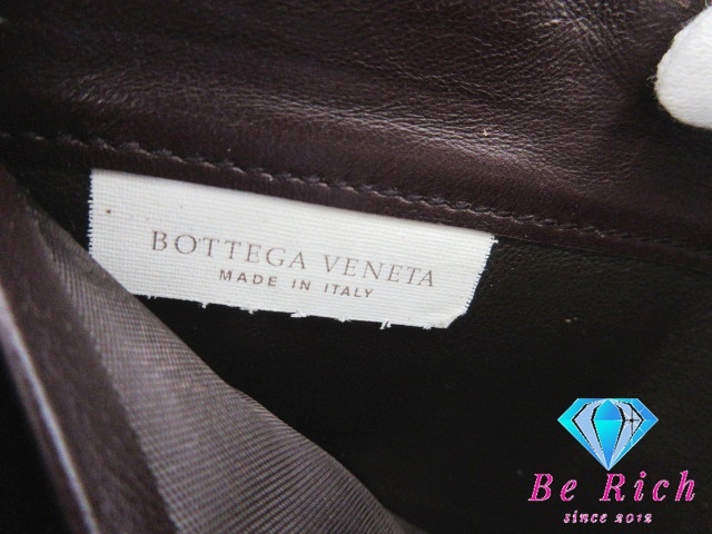 ボッテガ ヴェネタ BOTTEGA VENETA ラウンド ファスナー 長財布 344679 イントレチャート レザー ボルドー ロゴ 【中古】bs3439の画像8