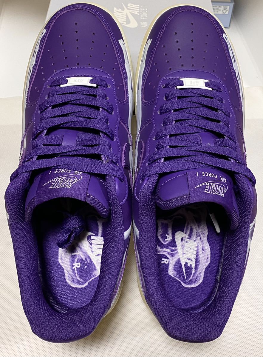 国内正規!!NIKE AIR FORCE 1 07 SKELETON QS 27cm CU8067-500 パープル★ナイキdunkスケルトンpurpleエアーJordanフォース/エアフォース_画像5