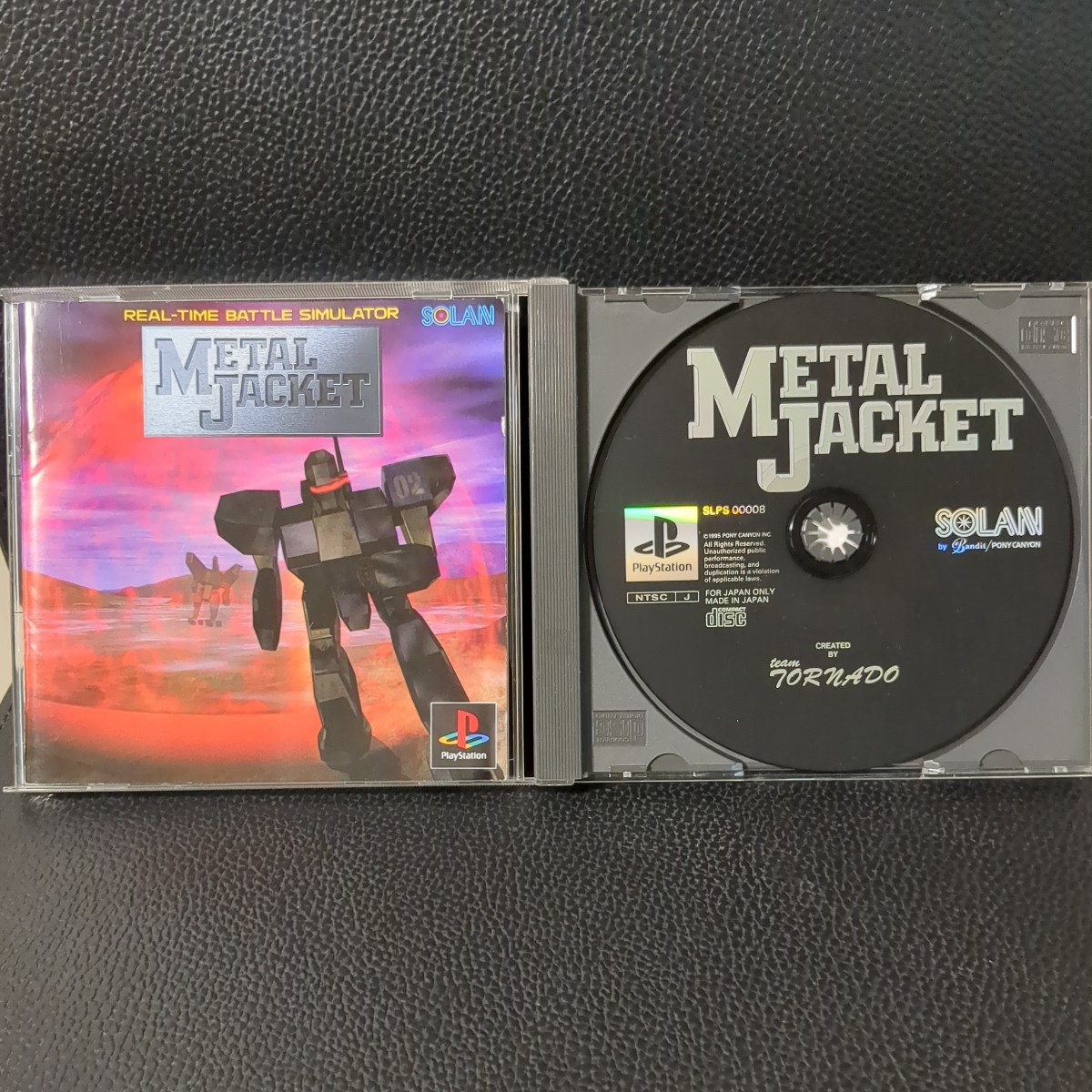 【帯付・美品】メタル ジャケット METAL JACKET REAL TIME BATTLE SIMULATOR PONY SOLAN ソニー プレイステーション SONY playstation PS_画像3