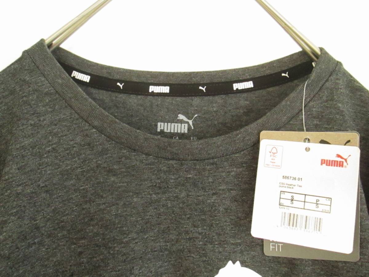 新品 ☆ PUMA プーマ メンズＳ ☆ 半袖 Tシャツ ビックロゴ グレー