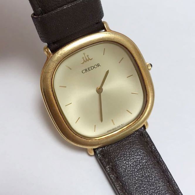 即決SEIKO セイコー CREDOR クレドール 18KT 8N70-5020 18金 070135 メンズ クオーツ 腕時計 電池交換済み　稼働品　送料無料_画像1