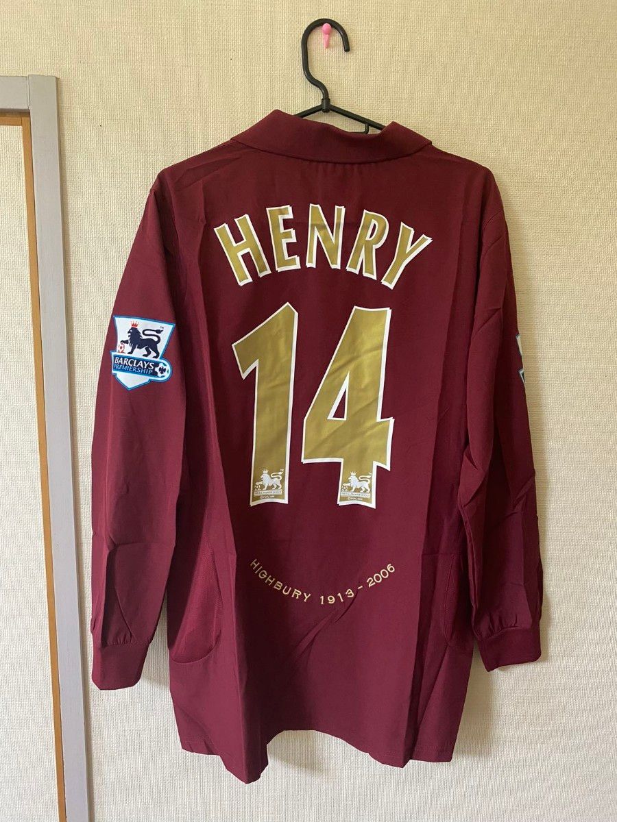 05-06アーセナル Arsenal 14番 アンリ HENRY ユニフォームNIKE 長袖