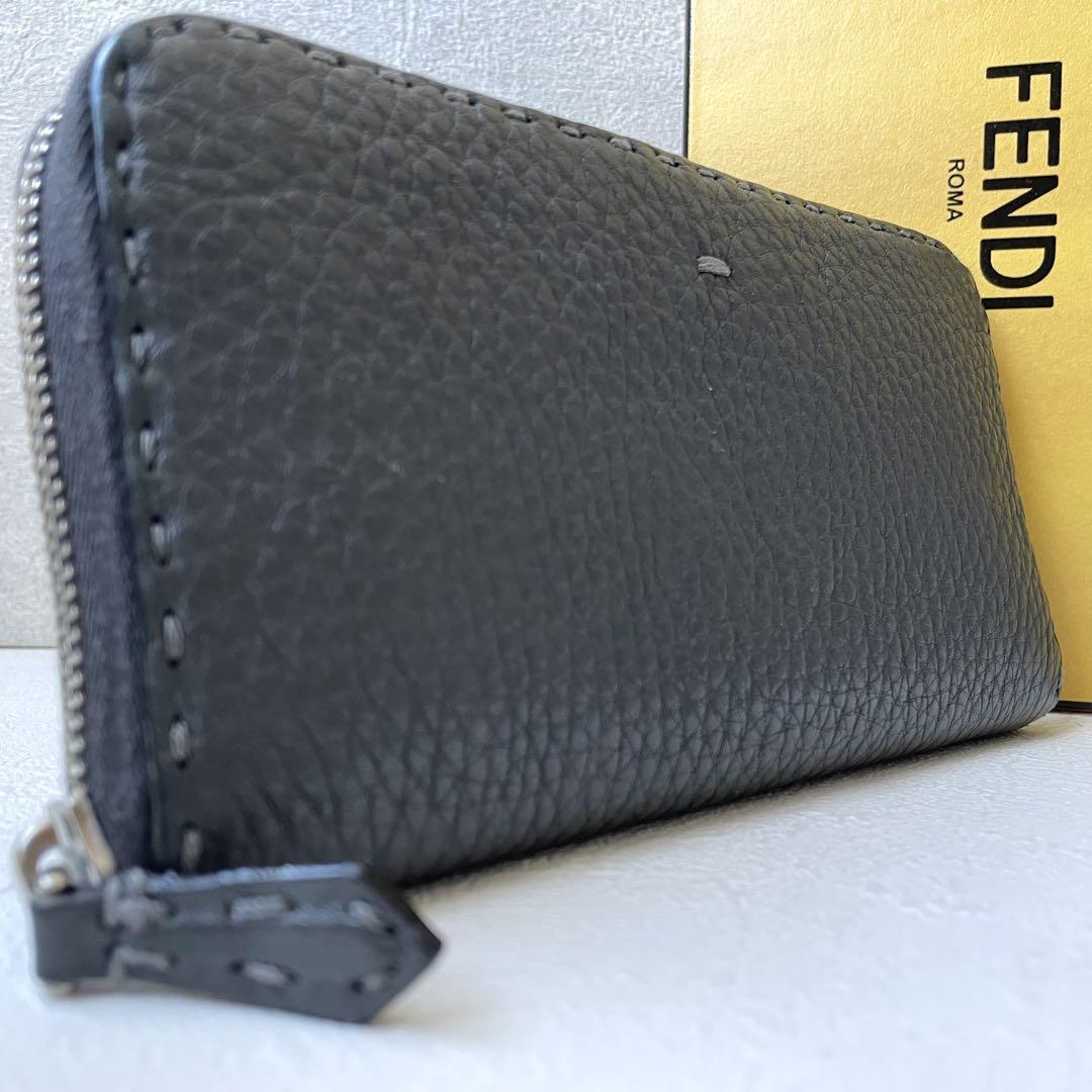 FENDI フェンディ セレリア 長財布 レザー 本革 ラウンドファスナー-