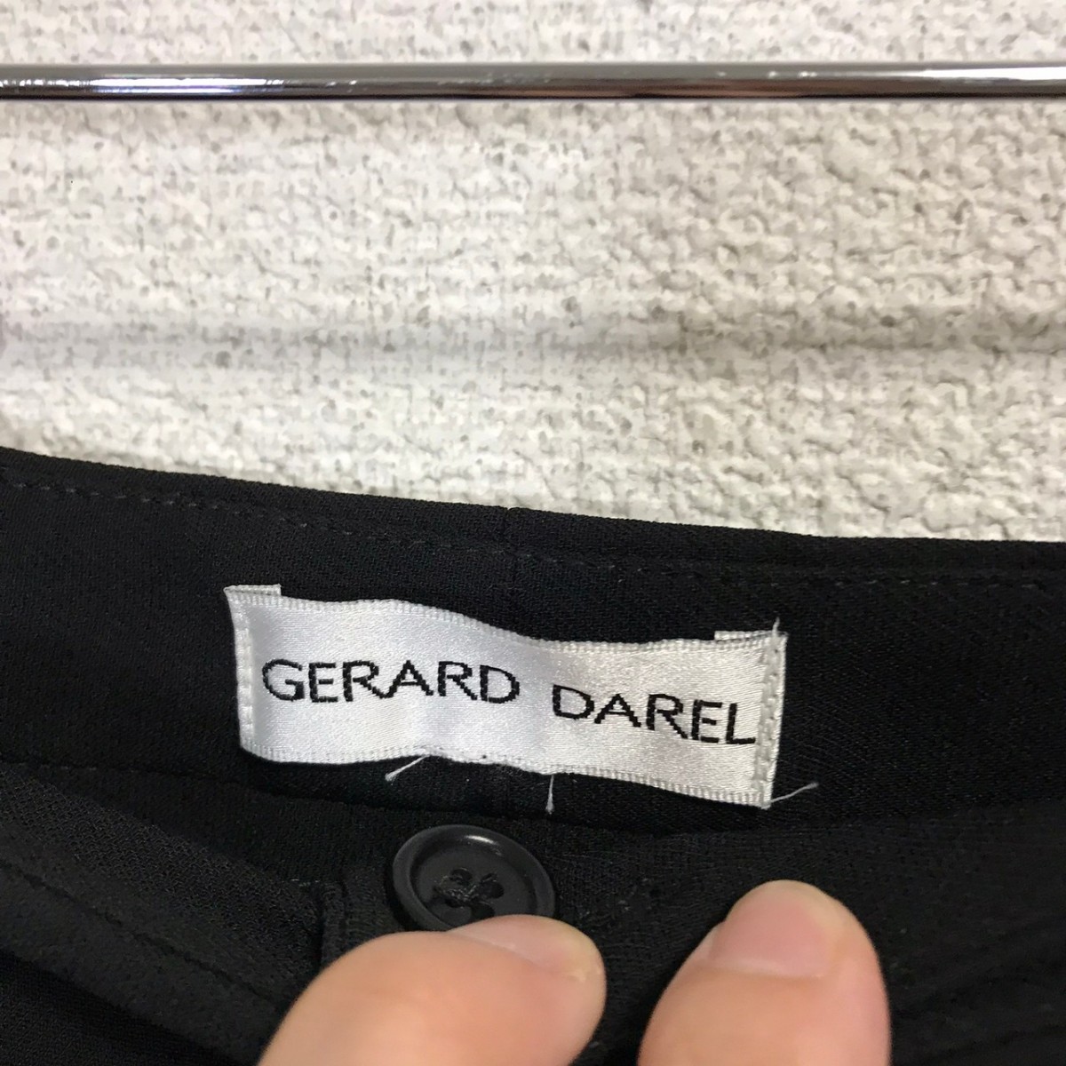 H5085dL GERARD DAREL ジェラールダレル サイズL～XL位 パンツスーツ セットアップスーツ ブラック 黒 レースポケット レディース _画像10