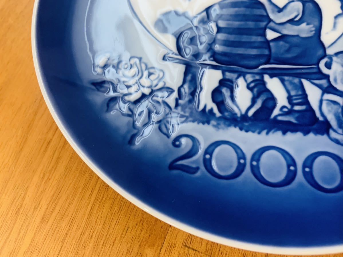 【美品】ROYAL COPENHAGEN ロイヤルコペンハーゲンイヤープレート Millennium Plate ミレニアムプレート 2000年 飾り皿の画像7