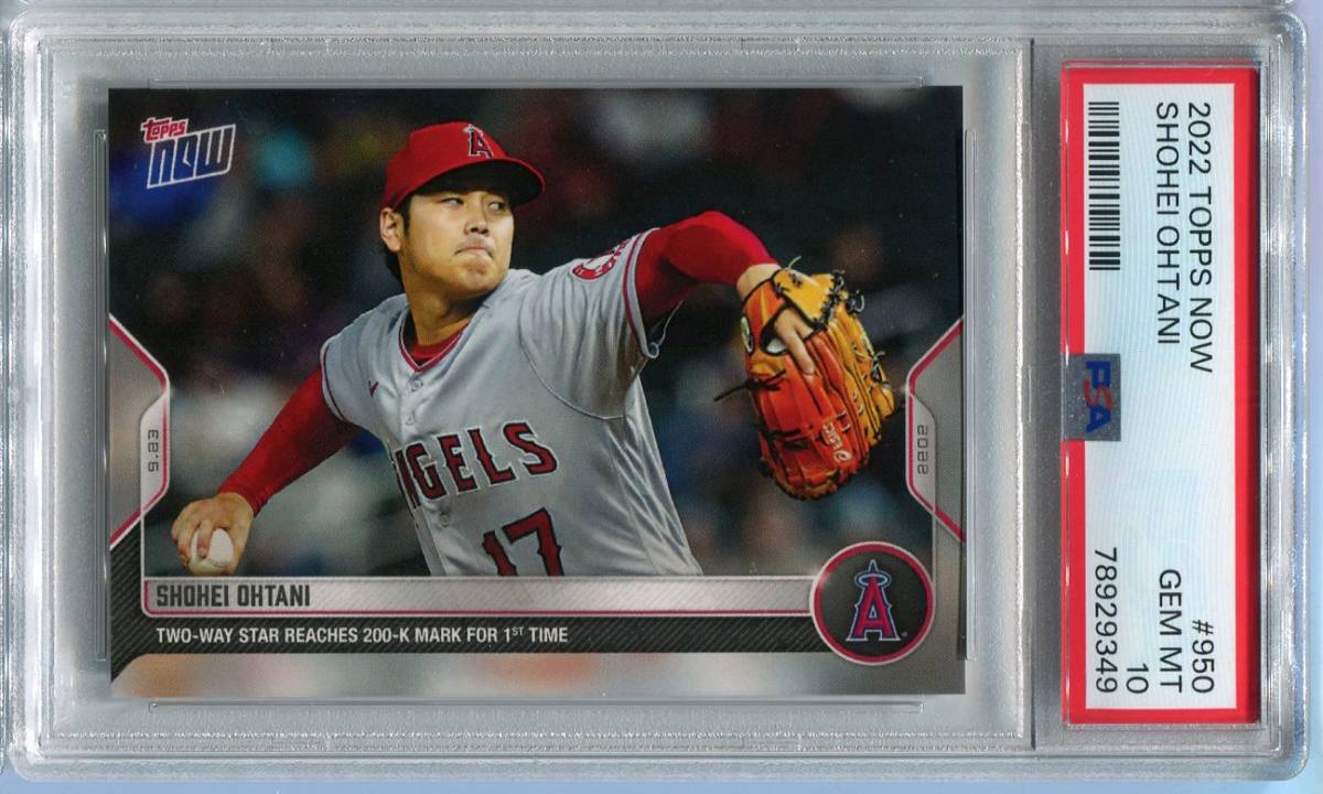 2022 Topps Now MLB 大谷翔平 950 200奪三振 PSA 10 GEM MINT_画像1