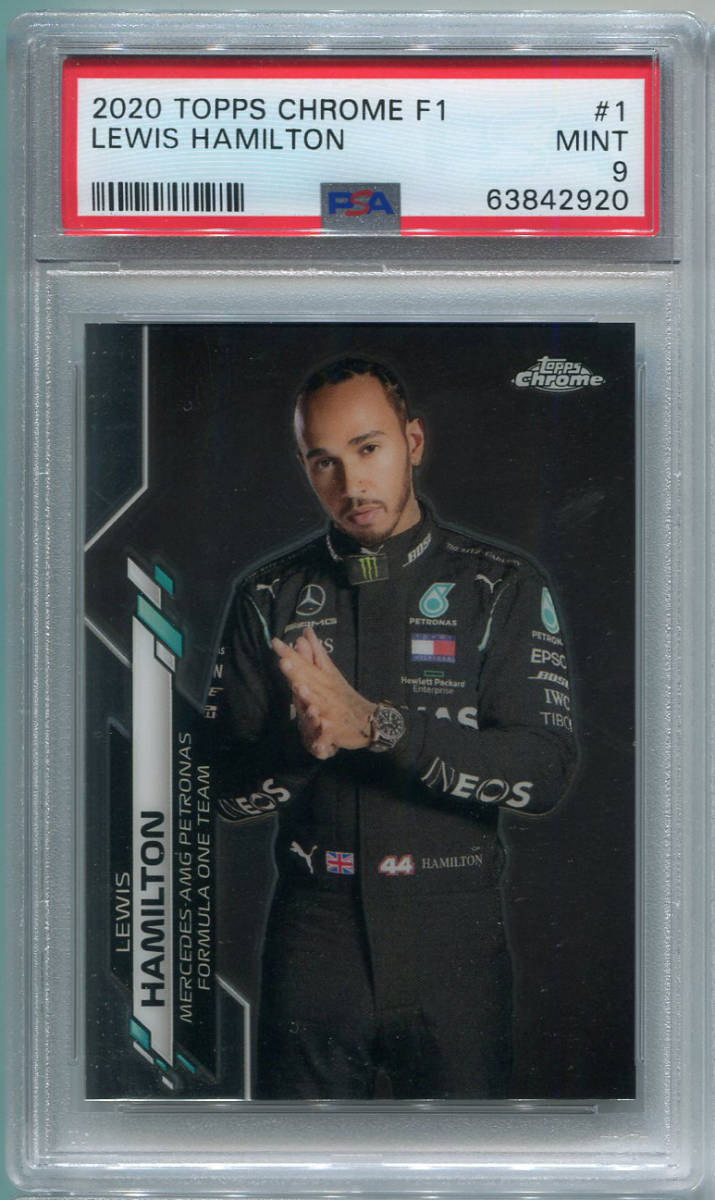 2020 Topps Chrome F1 1 Lewis Hamilton ハミルトン メルセデス ベースカード PSA 9