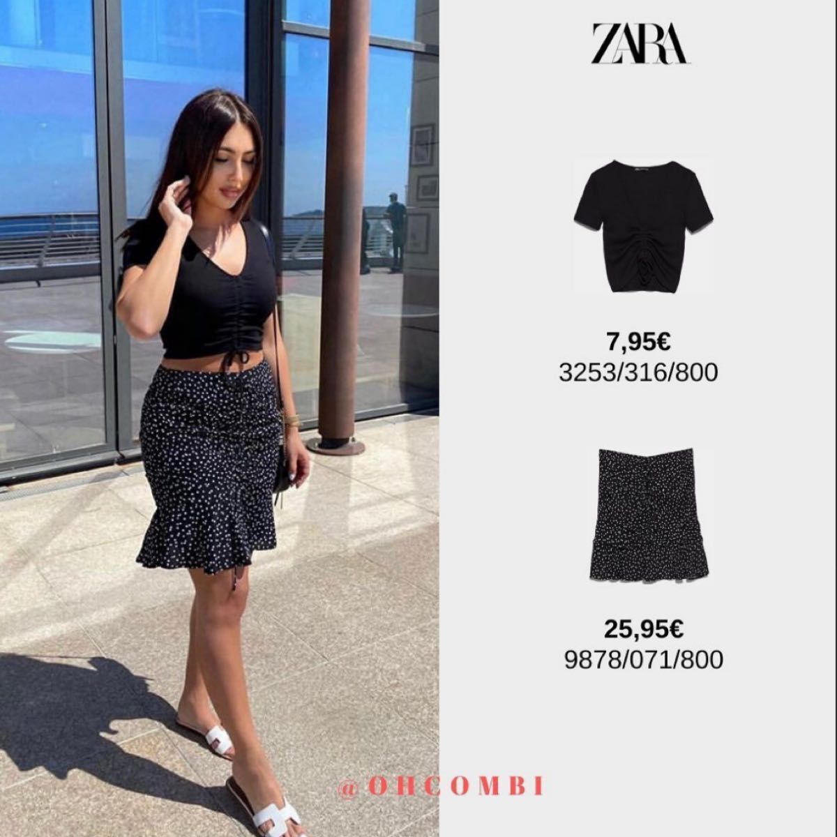 1回のみ着用 ZARA ザラ ショート丈半袖トップス 美品