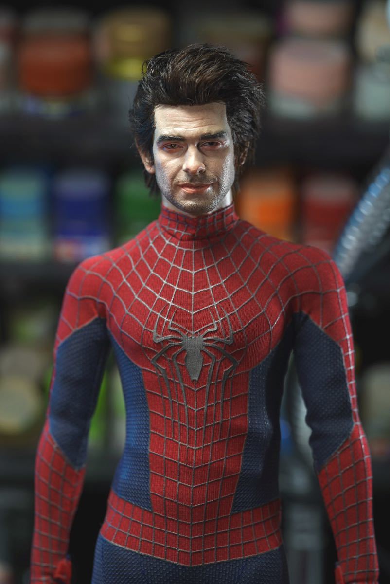 1/6 アメイジングスパイダーマン2(MM#244)カスタムヘッド 植毛 1/6 アメイジングスパイダーマン2(MM#244)カスタムヘッド 植毛