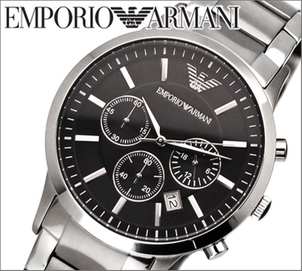 エンポリオアルマーニ クロノグラフ EMPORIO ARMANI SEIKO メンズ腕時計 クォーツ セラミカ
