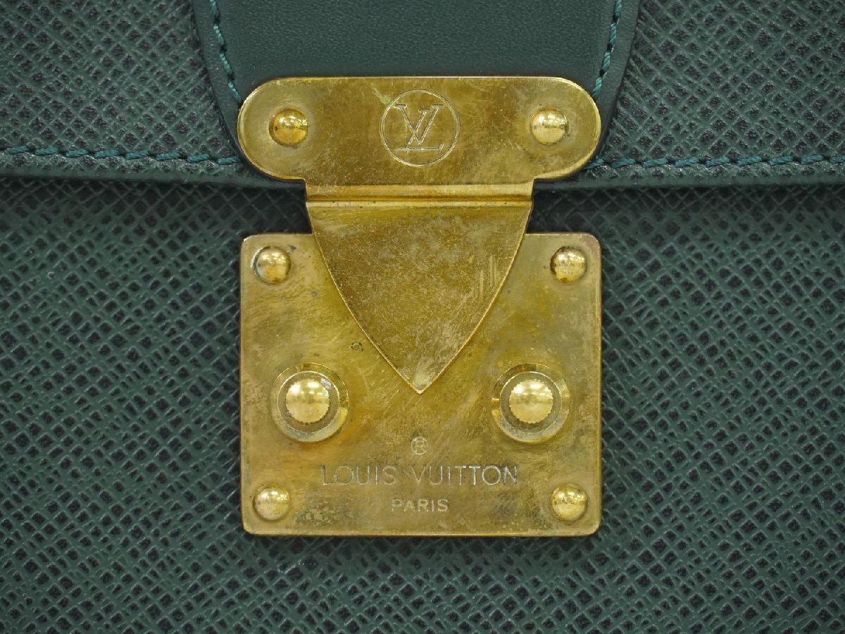 本物 ルイヴィトン LOUIS VUITTON LV ポシェット クラド タイガ レザー セカンドバッグ クラッチバッグ エピセア グリーン M30194_画像4