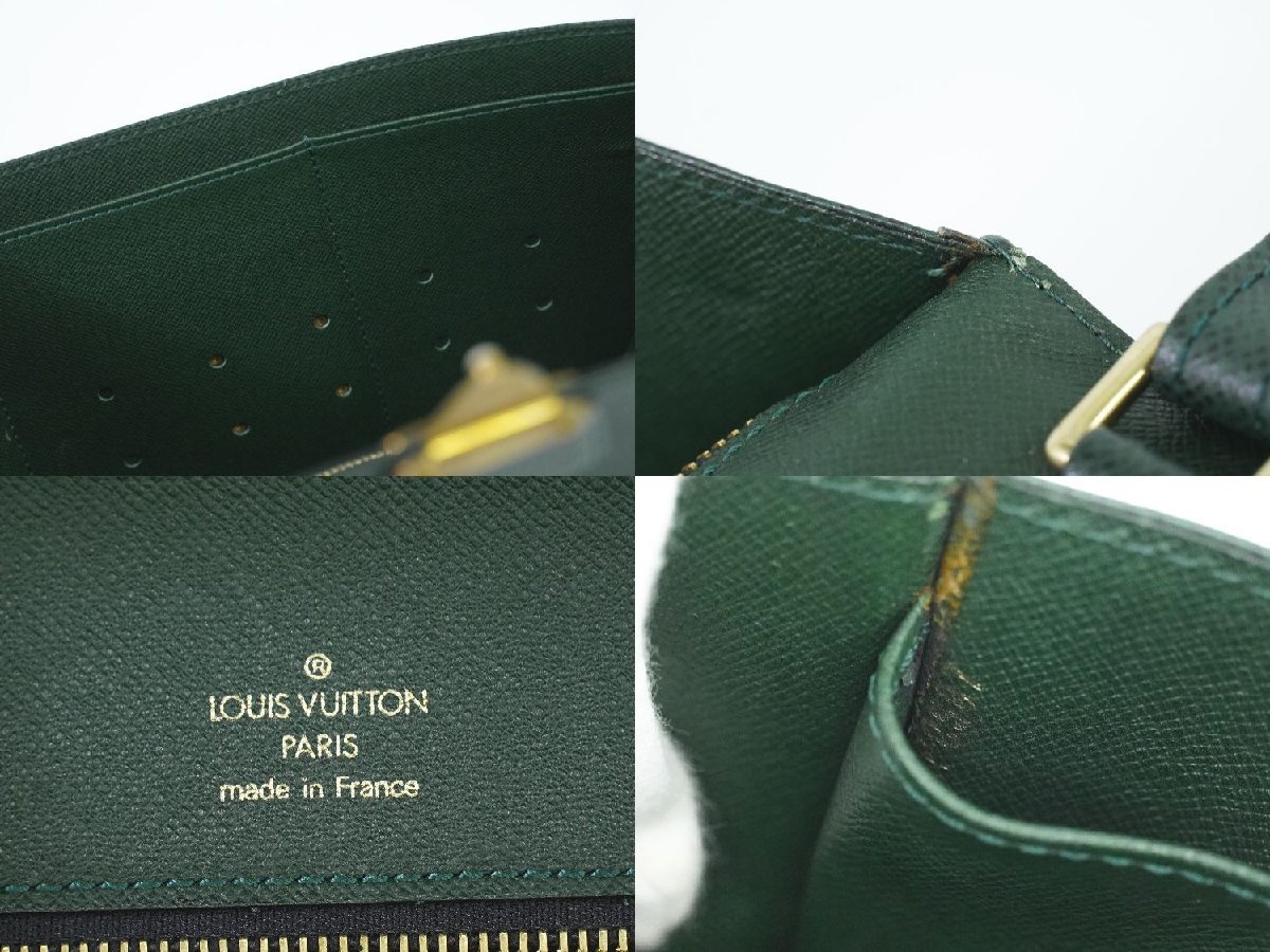 本物 ルイヴィトン LOUIS VUITTON LV ポシェット クラド タイガ レザー セカンドバッグ クラッチバッグ エピセア グリーン M30194_画像9