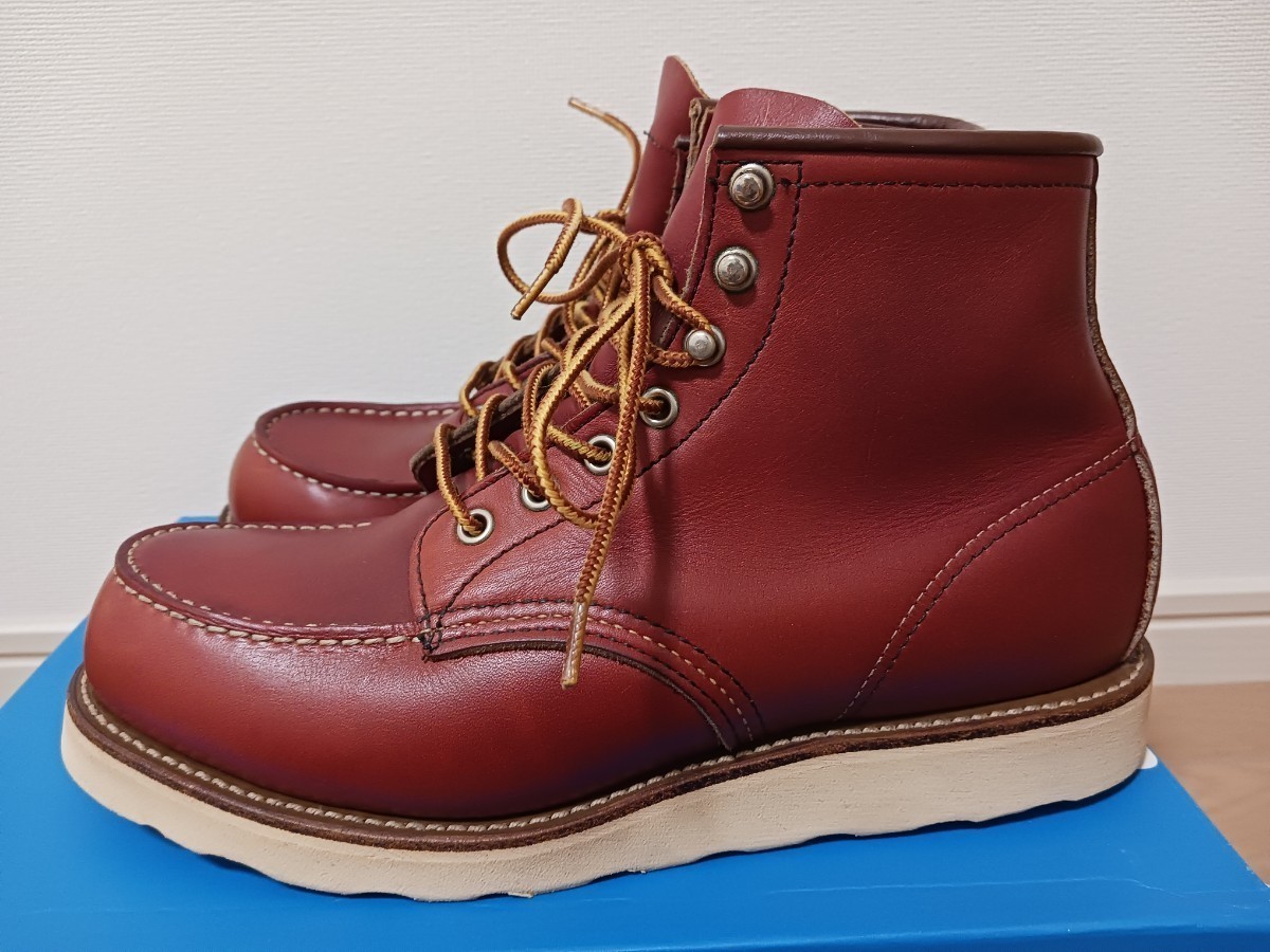 90年代 RED WING 8875 四角犬タグ 8E 26cm アイリッシュセッター モックトゥ レッドウィング オロラセット 赤茶_画像2