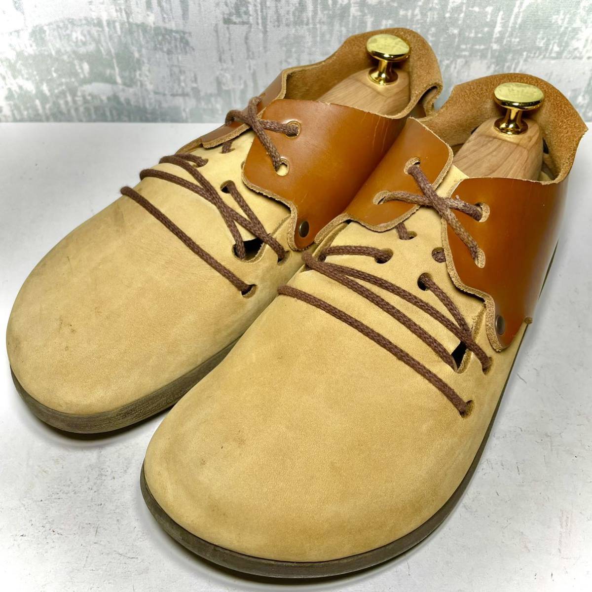 【MONTANA！】BIRKENSTOCK ビルケンシュトック モンタナ37 24.0cm レザー スエード コンビ トープ ブラウン