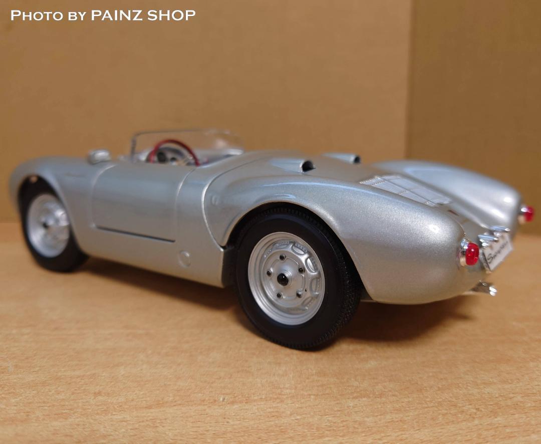 1/18 ポルシェ550A スパイダー 1955 シルバー Porsche 550 A Spyder マイスト製ダイキャスト製ミニカー_画像4