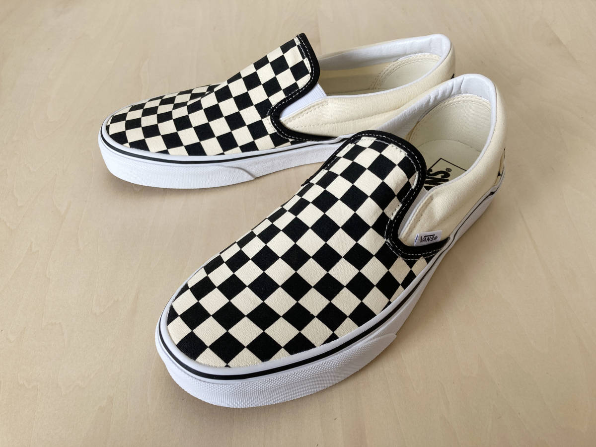 26cm バンズ スリッポン チェッカーボード VANS SLIP-ON BLK&WHT CHECKER/WHT US8/26cm VN000EYEBWW