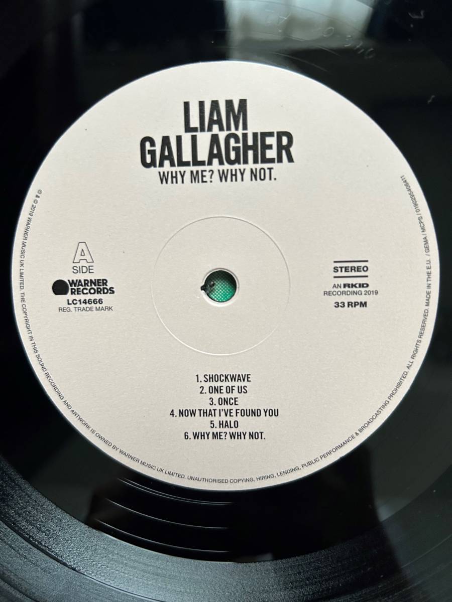 EUオリジナルＬＰ「 LIAM GALLAGHER（リアム・ギャラガー）/ WHY ME? WHY NOT.（ホワイ・ミー？ホワイ・ノット）」_画像6