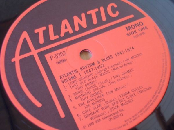 P1510　即決　LPレコード　『アトランティック・リズム&ブルース VOL.1/1947-1952』　帯付　国内盤_画像3