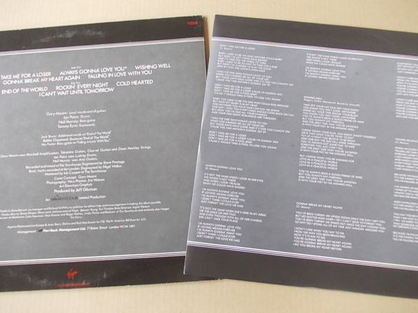 P7654 即決 LPレコード ゲイリー・ムーア GARY MOORE『CORRIDORS OF POWER』 輸入盤 UK盤の画像2