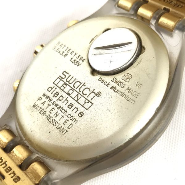 電池交換済み swatchスウォッチ クロノグラフ IRONY diaphane - 通販