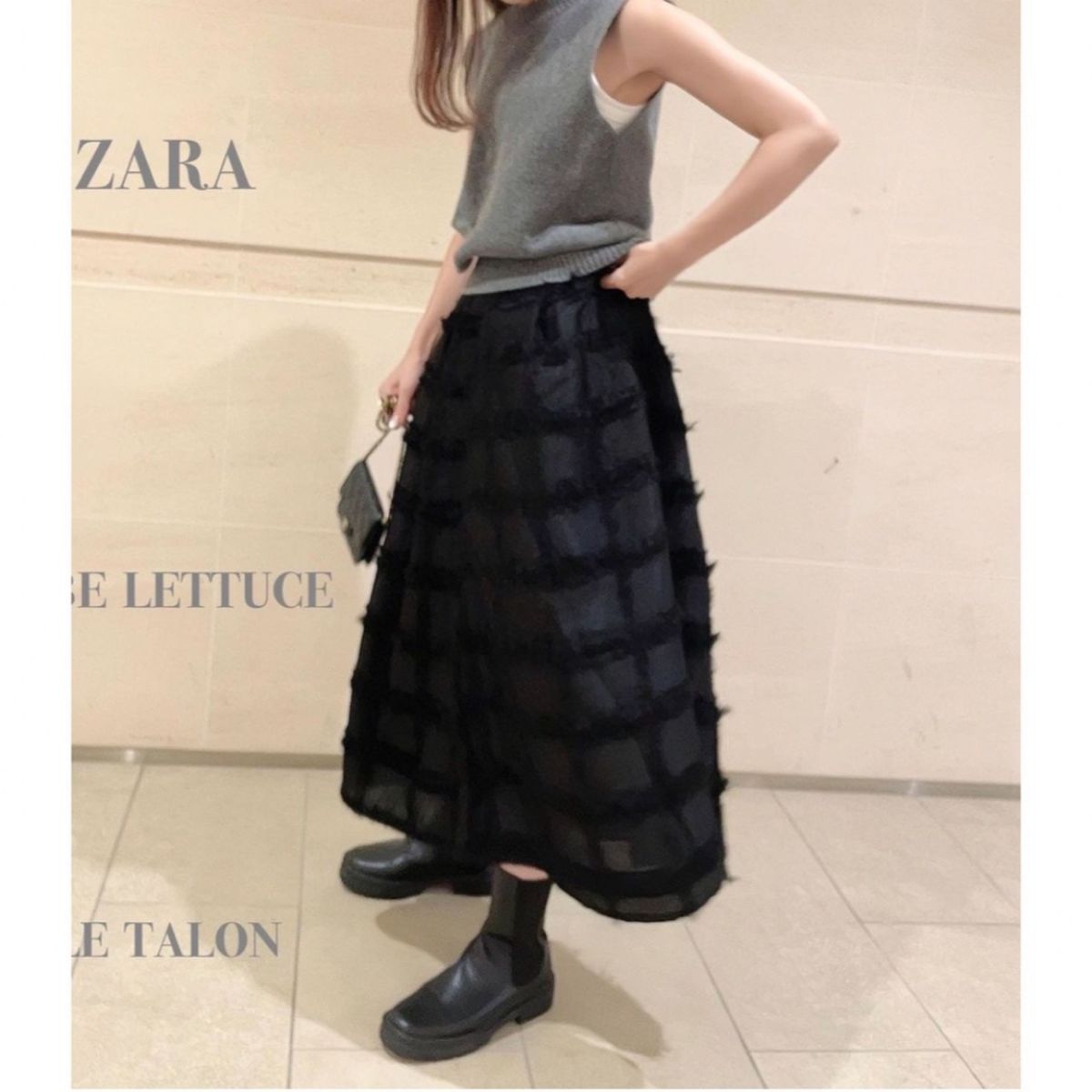 〜ZARA ウールブレンド ニットベスト カットアウト〜