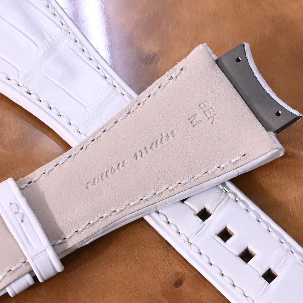  genuine article new goods same Harry Winston genuine products Ocean crocodile leather belt 29mm width wristwatch for white black ko watch band 