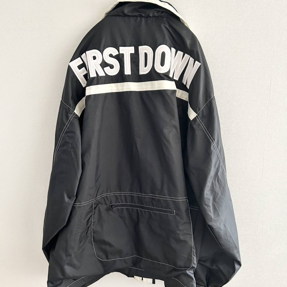 レア ファーストダウン レーシング ナイロンジャケット ワッペン 美品 Lサイズ