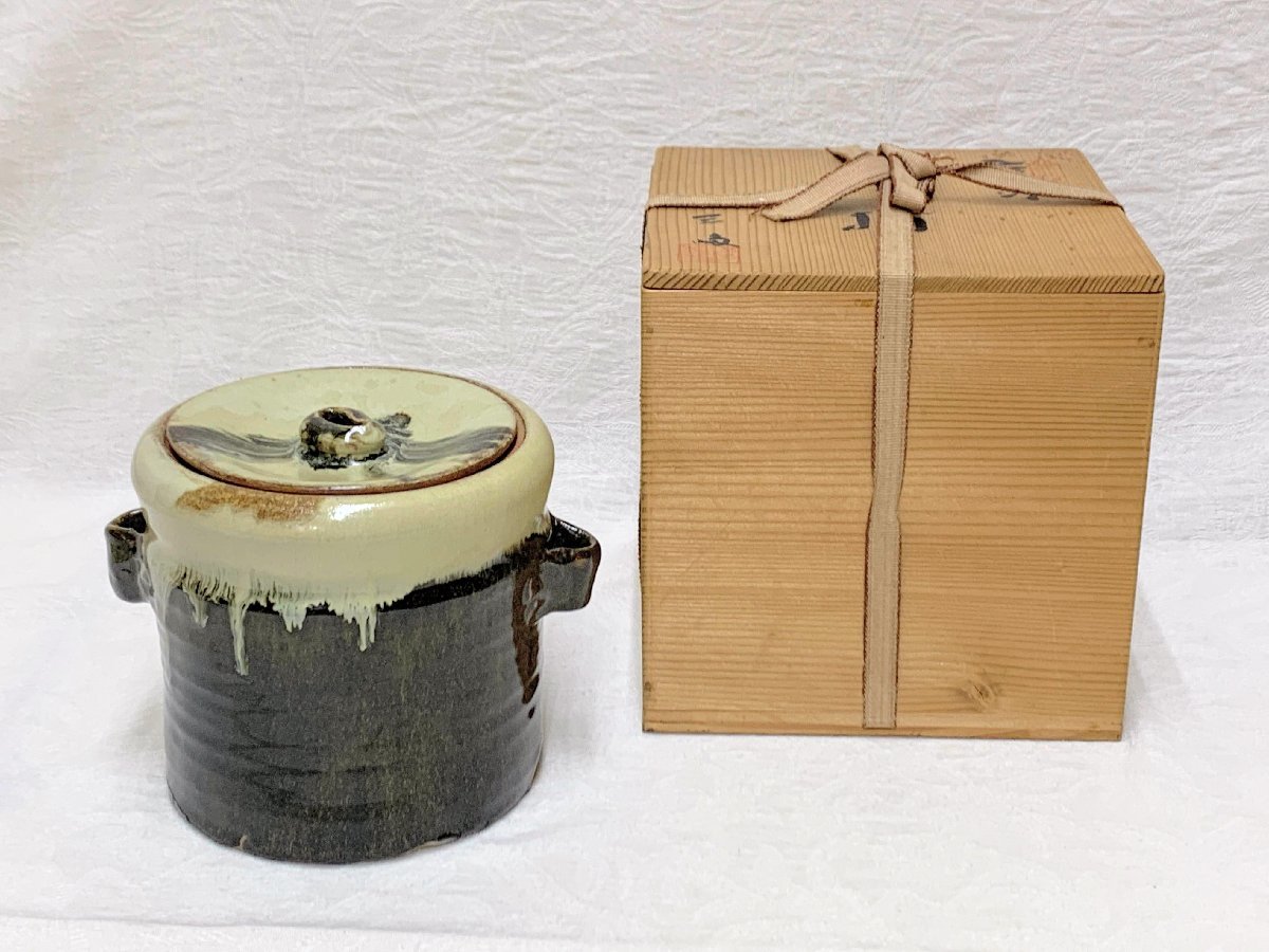 12716/karatsu -yaki Water Finger Sansho -An 共 共 共 Box Tea Atensils