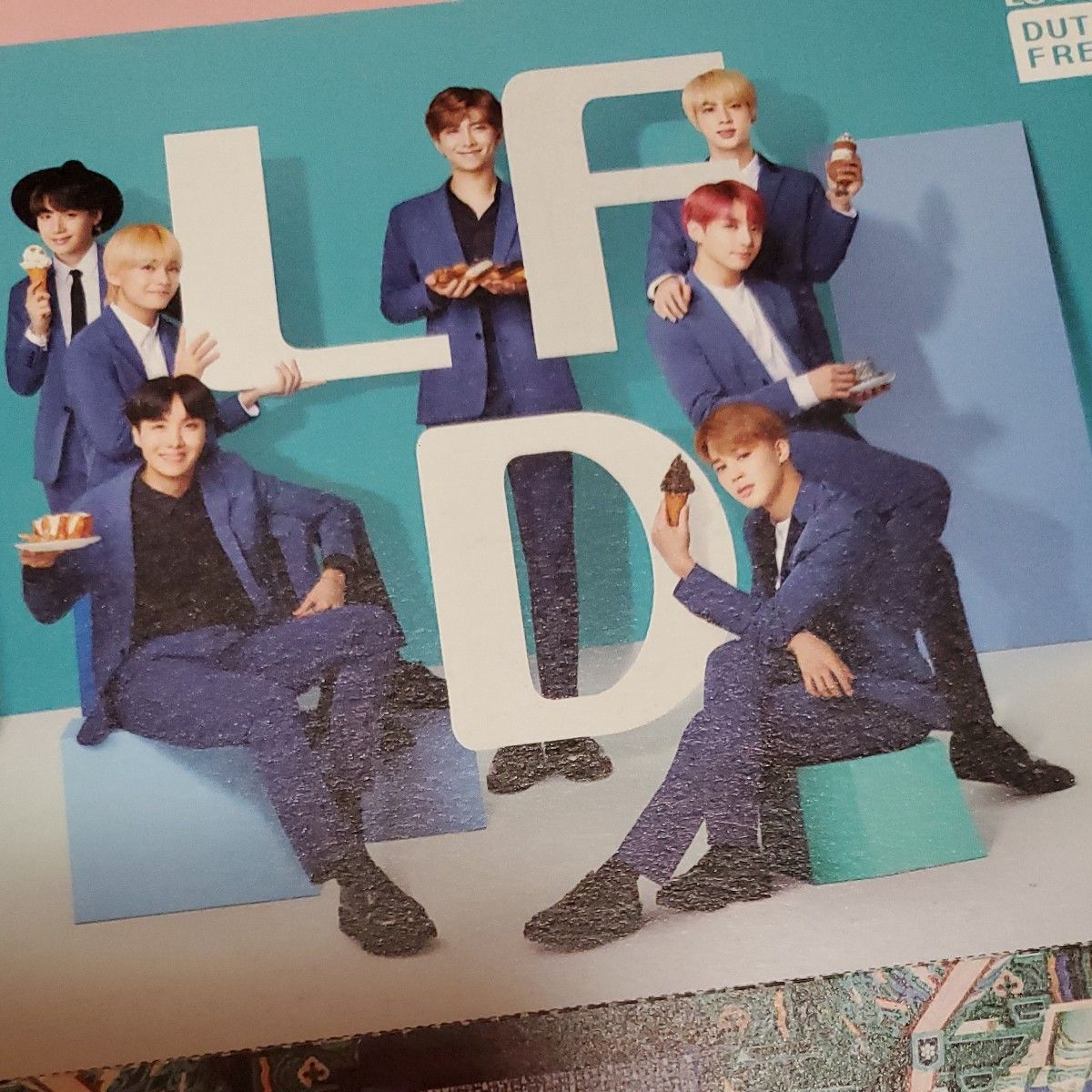 BTS 　公式　韓国 ノベルティカード　PUMA×BTS 　ロッテ免税店ポストカード３連