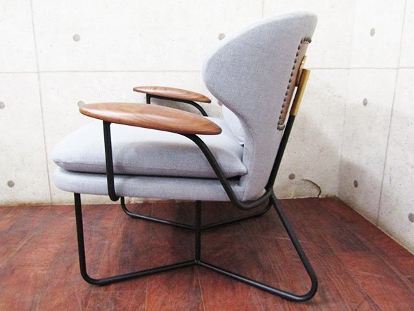 新品/未使用品/STELLAR WORKS/高級/FLYMEe/Chillax Lounge Chair/Nic Graham/ウォールナット材/スチール/ラウンジチェア/344300円/ft8523m_画像4