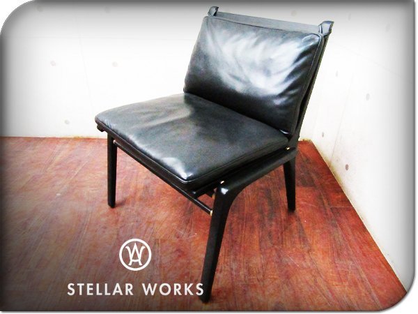 展示品/未使用品/STELLAR WORKS/FLYMEe取扱い/Ren Dining Chair/レン/Space Copenhagen/アッシュ材/牛革/イージーチェア/260,700円/ft8289k_画像1
