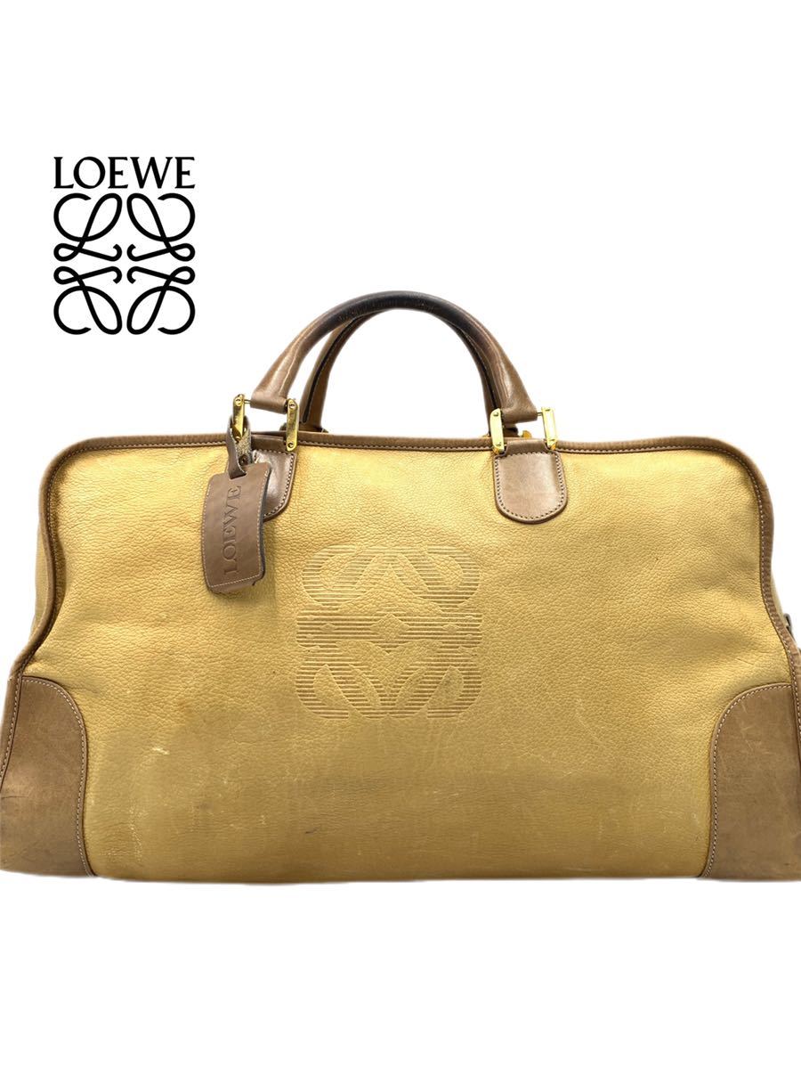 LOEWE ロエベ ボストン バッグ アナグラム レザー アマソナ-