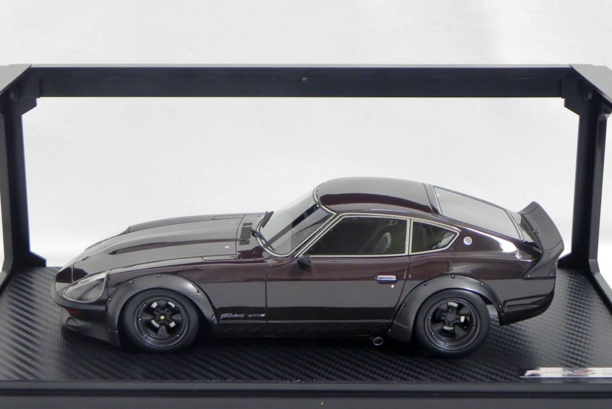 IG 0952 1/18 Nissan Fairlady 240ZG (HS30) Full Works Maroon ignition model Fairlady Z full Works goti dark red wine 