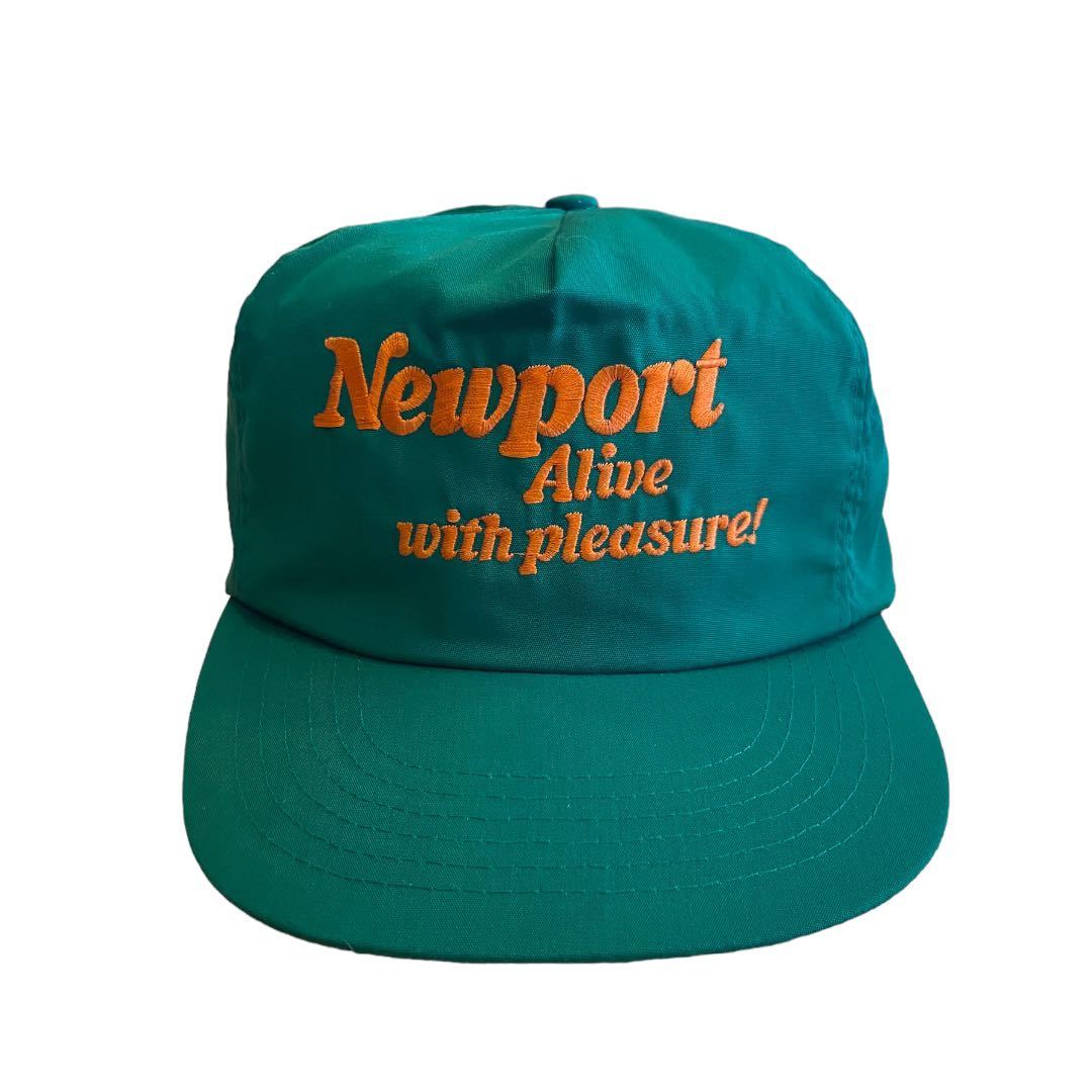 deadstock 90s newport snapback cap 企業 ニューポート vintage usa タバコ ナイロン キャップ