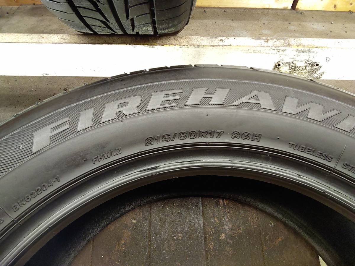 (L-292 ) ★　Firestone ・・215/60R17・2本・中古・8.0.分山位_画像4