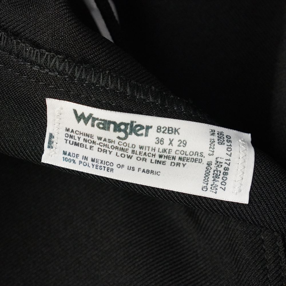 WRANGLER ラングラー ランチャー ドレスパンツ 黒 リメイク品 ブーツカット スタプレ_画像6