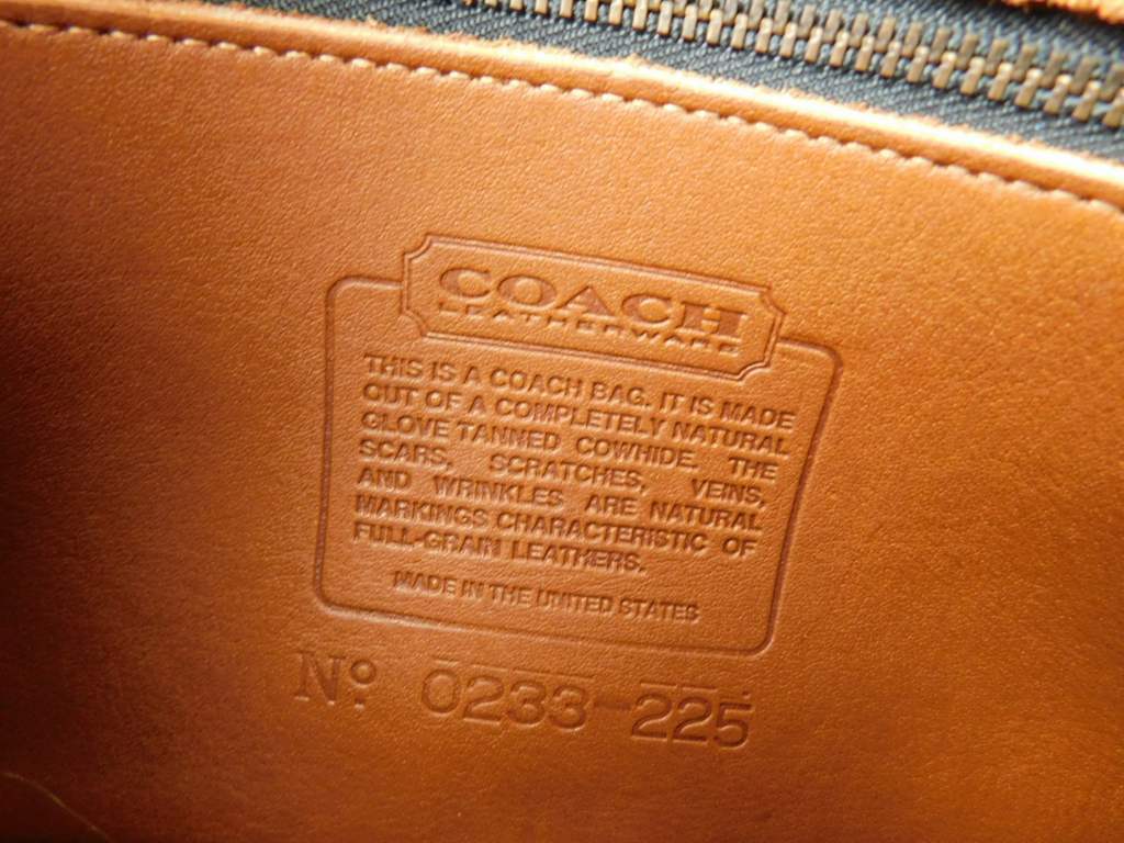 80s 90s ビンテージ OLD COACH オールドコーチ グローブレザー バッグ 革鞄 明るいブラウン ショルダー ターンロック_画像9