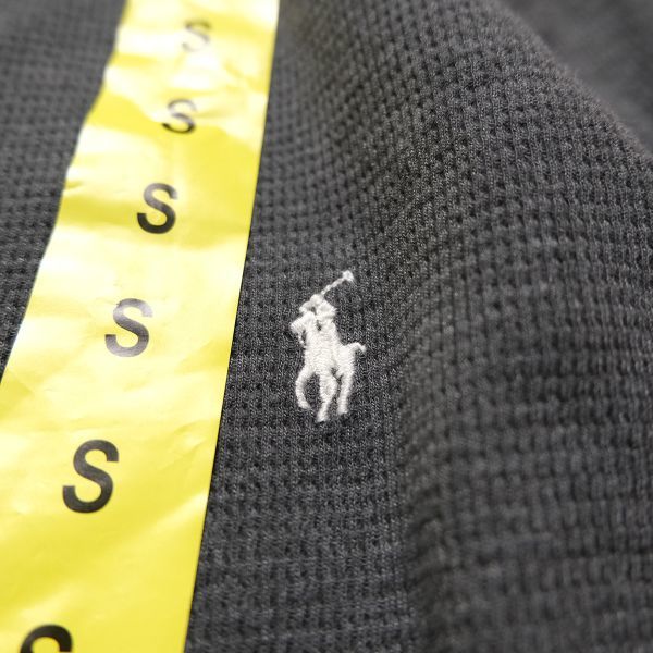 未使用品 ポロラルフローレン クルーネック サーマルTシャツ 長袖 (S) 灰 ロンT ロングスリーブ ワッフル POLO RALPH LAUREN_画像3