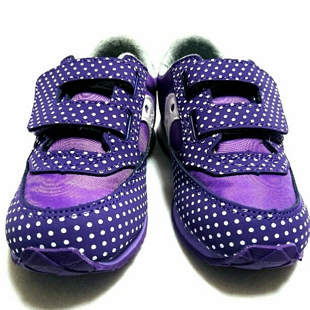  unused /Saucony/GIRL BABY JAZZ/ Saucony / baby Jazz / original leather ×../ sport shoes /6M=13.0cm/purple