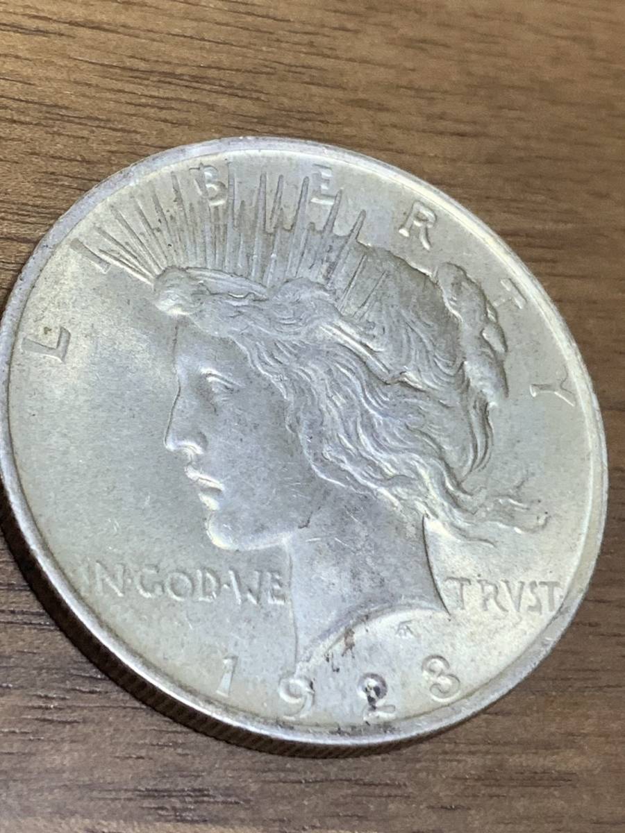外国コイン!希少!1923年アメリカピースダラー 1ドル 銀貨 旧硬貨