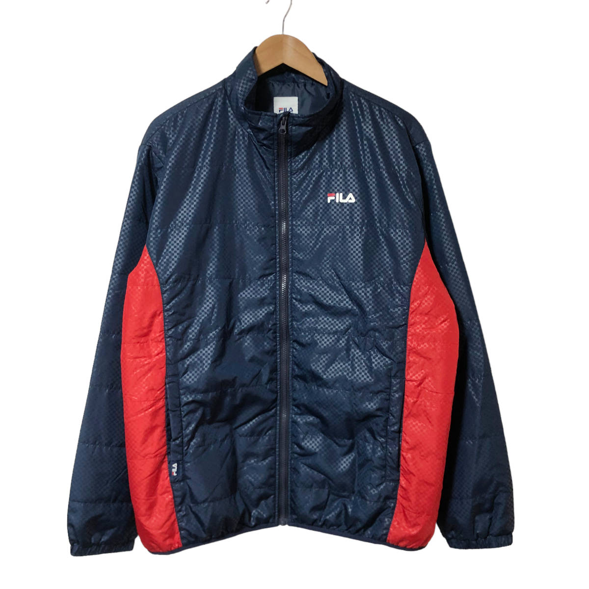 FILA GOLF フィラ ゴルフ セットアップ 上下 ウインドブレーカー 中綿 ジャケット パンツ 3L ネイビー メンズ OU2_画像2