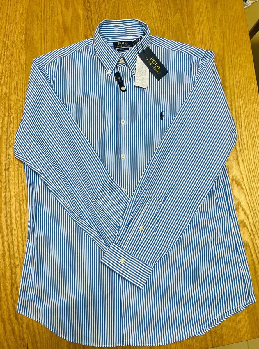 新品ラルフローレンスリムフットの S サイズシャツです。アメリカで先日購入した日本未入荷のシャツになります。