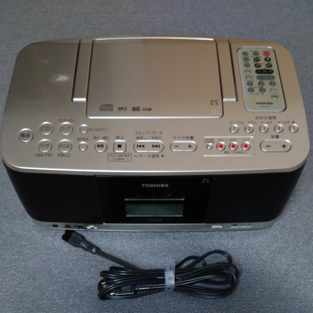 東芝 TOSHIBA SD/USB/CDラジオカセットレコーダー TY-CDX9