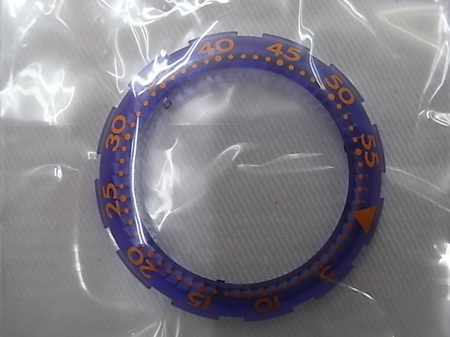  out of print that time thing new goods unused goods!! SWATCH PARTS SCUBA 200 Bezel / Purple / Orange / Swatch scuba 200 for bezel parts / purple O / #1