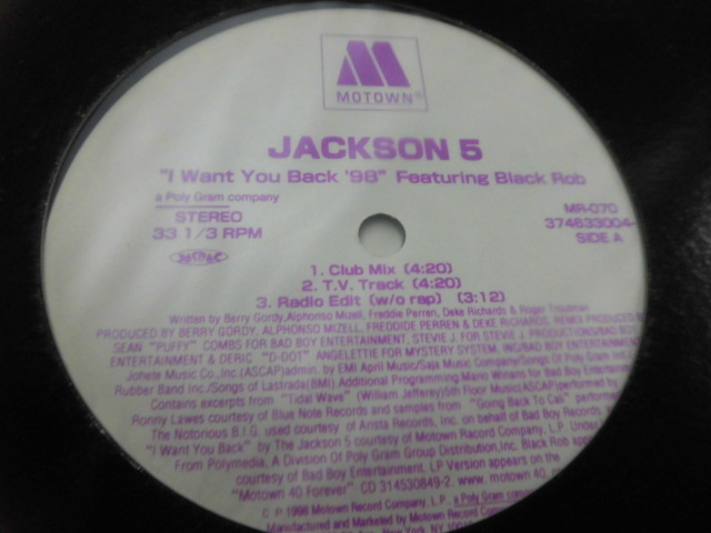 12LP JACKSON 5/I Want You '98'' Featuring Black Rob_画像2