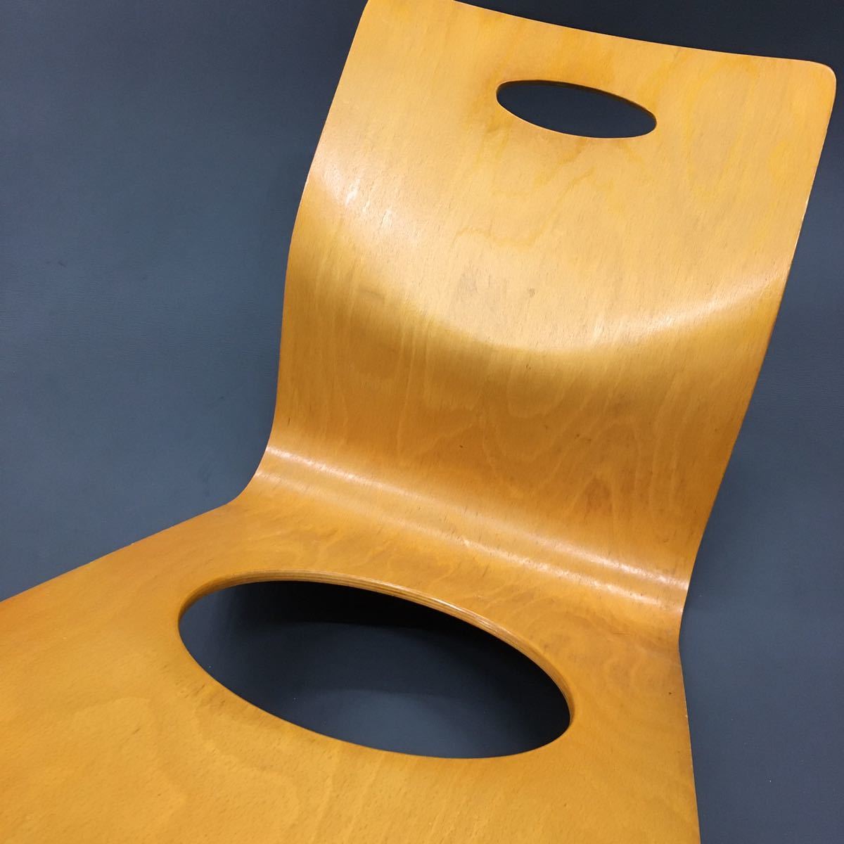 Oliver オリバー 木製座椅子 旅館椅子 和モダン 天然合板 ブラウン_画像3