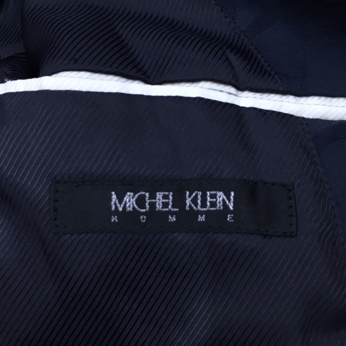 MICHEL KLEIN HOMME ミッシェルクランオム テーラードジャケット ブレザー 総柄 迷彩 背抜き センターベンツ メンズ サイズ51 イトキン_画像9